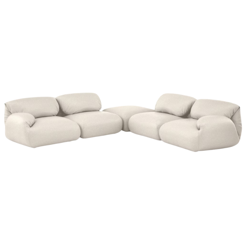 The Luva Modular Corner Sectional from Herman Miller in Warm White Whim upholstery.