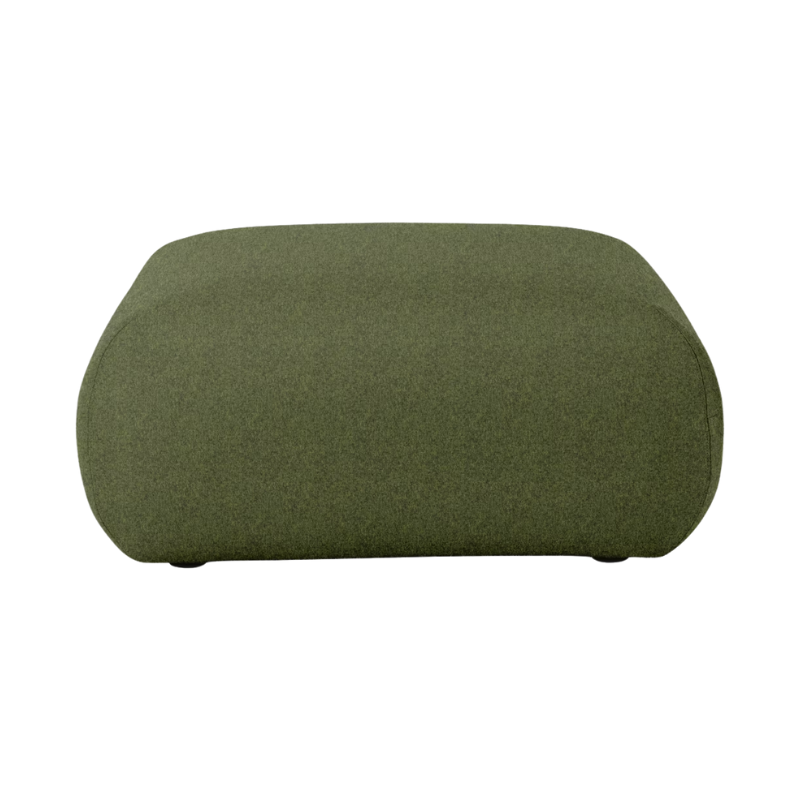 The Luva Modular Ottoman from Herman Miller in Heathered Loden Cozy upholstery.
