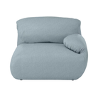 The Luva Modular Single Seat One Arm Cozy Heathered Blue Grey Left from Herman Miller.