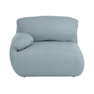 The Luva Modular Single Seat One Arm Cozy Heathered Blue Grey Right from Herman Miller.