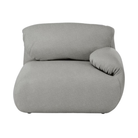 The right Luva Modular Single Seat One Arm from Herman Miller in Heathered Cool Grey Cozy upholstery.