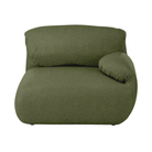 The right Luva Modular Single Seat One Arm from Herman Miller in Heathered Loden Cozy upholstery.