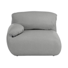 The left Luva Modular Single Seat One Arm from Herman Miller in Warm Grey Cozy upholstery.