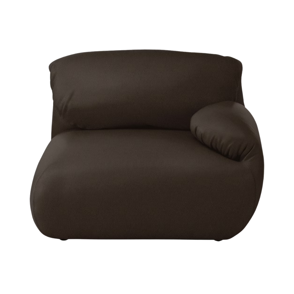 Brown bean bag chair on a white background from Herman Miller.