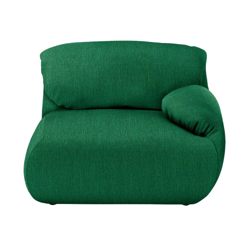 The right Luva Modular Single Seat One Arm from Herman Miller in Celtic Mode upholstery.