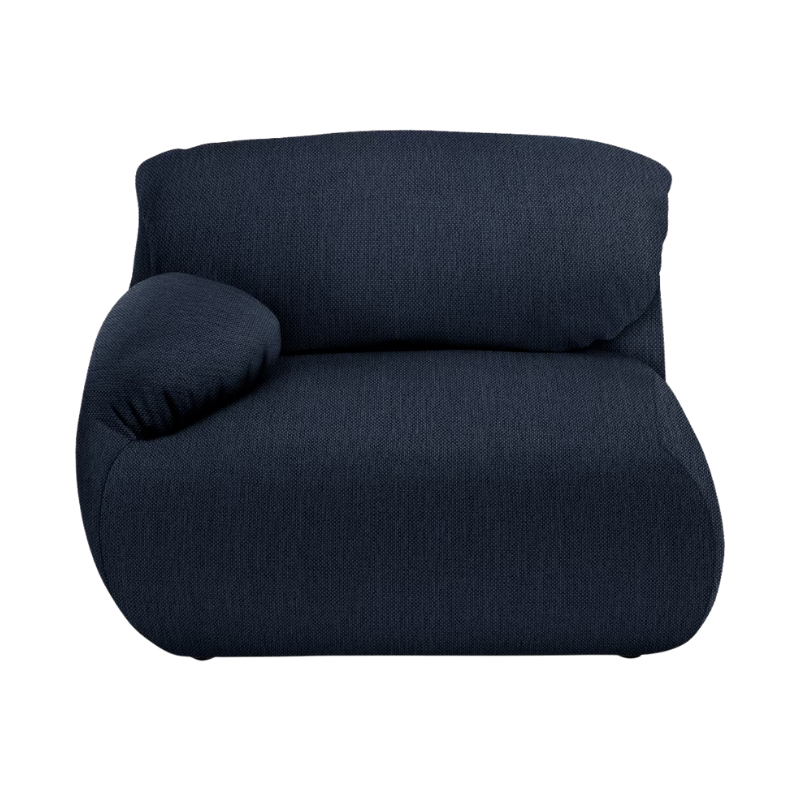 The left Luva Modular Single Seat One Arm from Herman Miller in Society Mode upholstery.