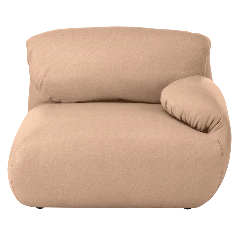 Fold up, down, or reconfigure as you please. The Luva Modular Single Seat with One Arm presents timeless beauty in an inventive form. Created by designer Gabriel Tan, Luva is a case study for probing at the intersections of art, design, and culture. The chair's elemental form is inspired by the soft-rolled tops of Japanese futons and the padded tactility of a boxing glove from Herman Miller.