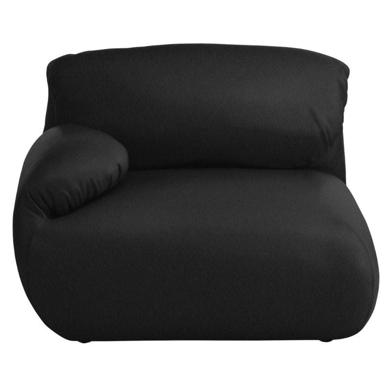 Fold up, down, or reconfigure as you please. The Luva Modular Single Seat with One Arm presents timeless beauty in an inventive form. Created by designer Gabriel Tan, Luva is a case study for probing at the intersections of art, design, and culture. The chair's elemental form is inspired by the soft-rolled tops of Japanese futons and the padded tactility of a boxing glove from Herman Miller.