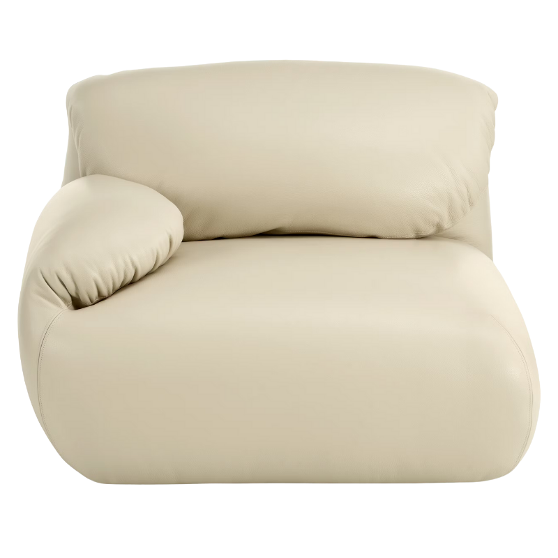 Fold up, down, or reconfigure as you please. The Luva Modular Single Seat with One Arm presents timeless beauty in an inventive form. Created by designer Gabriel Tan, Luva is a case study for probing at the intersections of art, design, and culture. The chair's elemental form is inspired by the soft-rolled tops of Japanese futons and the padded tactility of a boxing glove from Herman Miller