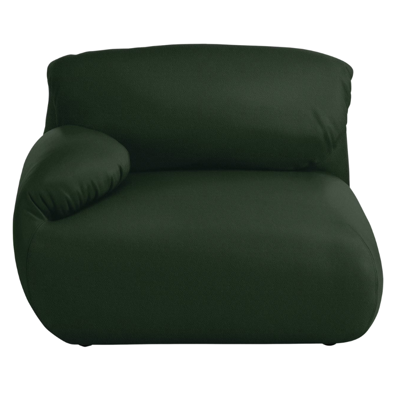 Fold up, down, or reconfigure as you please. The Luva Modular Single Seat with One Arm presents timeless beauty in an inventive form. Created by designer Gabriel Tan, Luva is a case study for probing at the intersections of art, design, and culture. The chair's elemental form is inspired by the soft-rolled tops of Japanese futons and the padded tactility of a boxing glove from Herman Miller.