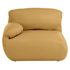 Fold up, down, or reconfigure as you please. The Luva Modular Single Seat with One Arm presents timeless beauty in an inventive form. Created by designer Gabriel Tan, Luva is a case study for probing at the intersections of art, design, and culture. The chair's elemental form is inspired by the soft-rolled tops of Japanese futons and the padded tactility of a boxing glove from Herman Miller.