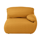 The right Luva Modular Single Seat One Arm from Herman Miller in Mustard Seed Whim upholstery.