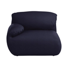 The left Luva Modular Single Seat One Arm from Herman Miller in Navy Whim upholstery.
