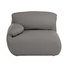 The left Luva Modular Single Seat One Arm from Herman Miller in Pewter Whim upholstery.