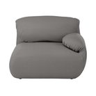 The right Luva Modular Single Seat One Arm from Herman Miller in Pewter Whim upholstery.