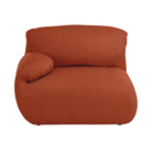 The left Luva Modular Single Seat One Arm from Herman Miller in Terra Cotta Whim upholstery.