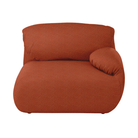 The right Luva Modular Single Seat One Arm from Herman Miller in Terra Cotta Whim upholstery.