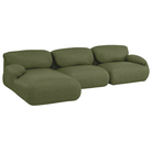 The left Luva Modular Three Seater Sectional from Herman Miller in Heathered Loden Cozy upholstery.