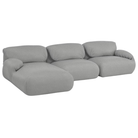 The left Luva Modular Three Seater Sectional from Herman Miller in Warm Grey Cozy upholstery.