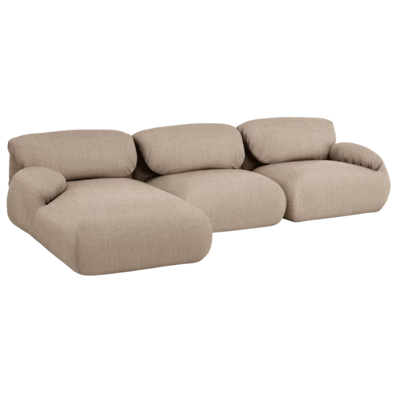 The left Luva Modular Three Seater Sectional from Herman Miller in Basket Mode upholstery.