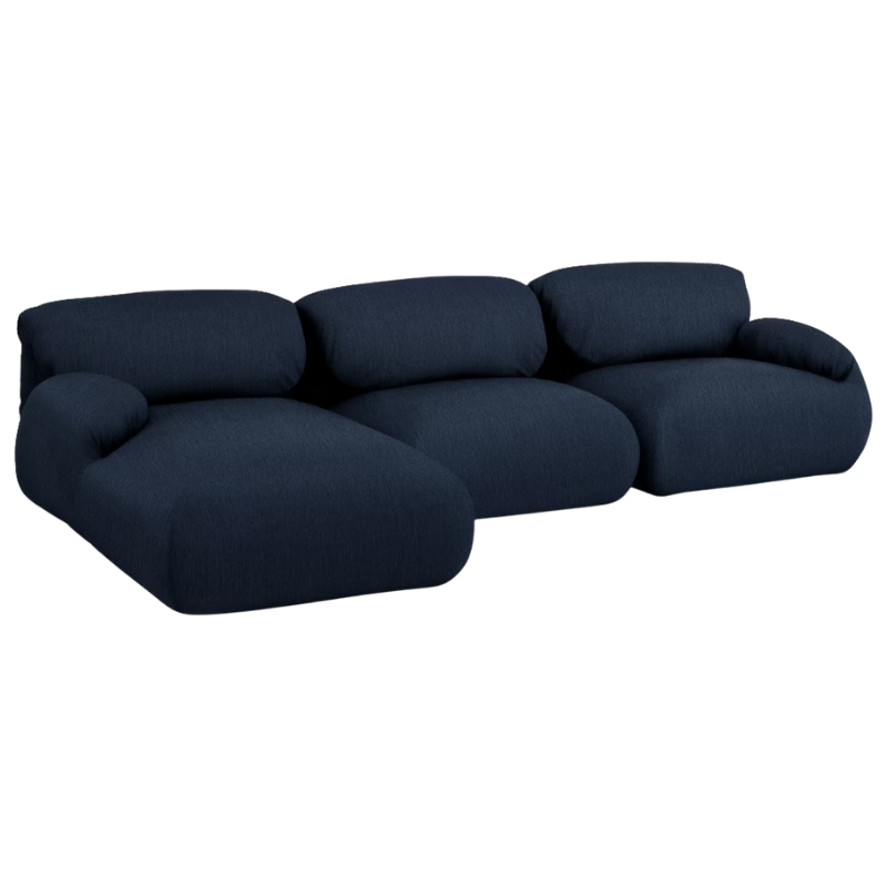 The left Luva Modular Three Seater Sectional from Herman Miller in Society Mode upholstery.