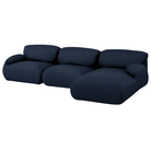 The right Luva Modular Three Seater Sectional from Herman Miller in Society Mode upholstery.