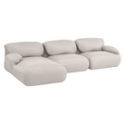 The Leather Luva Modular Three Seater Sectional Prone Leather Lotus Left from Herman Miller.