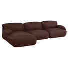 The Leather Luva Modular Three Seater Sectional Prone Leather Mantra Left from Herman Miller.
