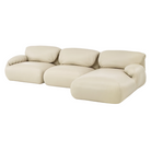The Leather Luva Modular Three Seater Sectional Prone Leather Timbre Right from Herman Miller.