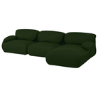 The right Luva Modular Three Seater Sectional from Herman Miller in Fir Whim upholstery.