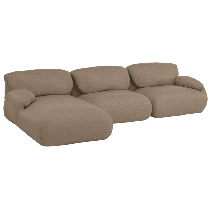 The left Luva Modular Three Seater Sectional from Herman Miller in Rye Whim upholstery.