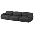 The Luva Three Seater Modular Sofa from Herman Miller in Heathered Black Cozy upholstery.