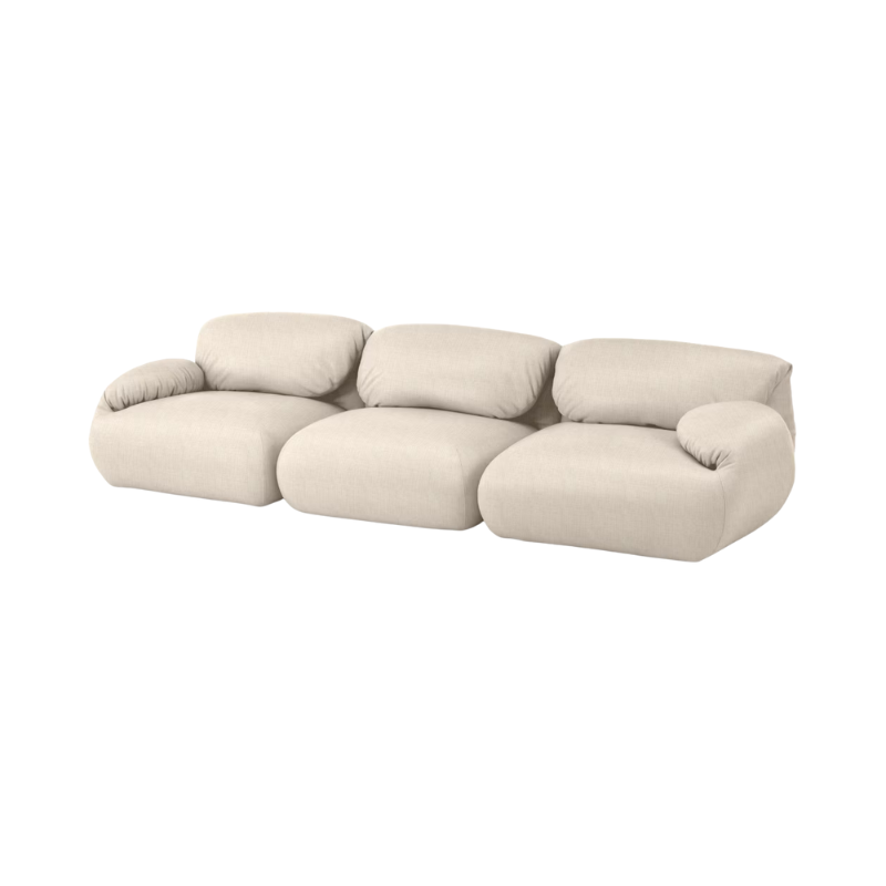 The Luva Modular Three Seater Sofa Pebble Weave Ecru from Herman Miller.