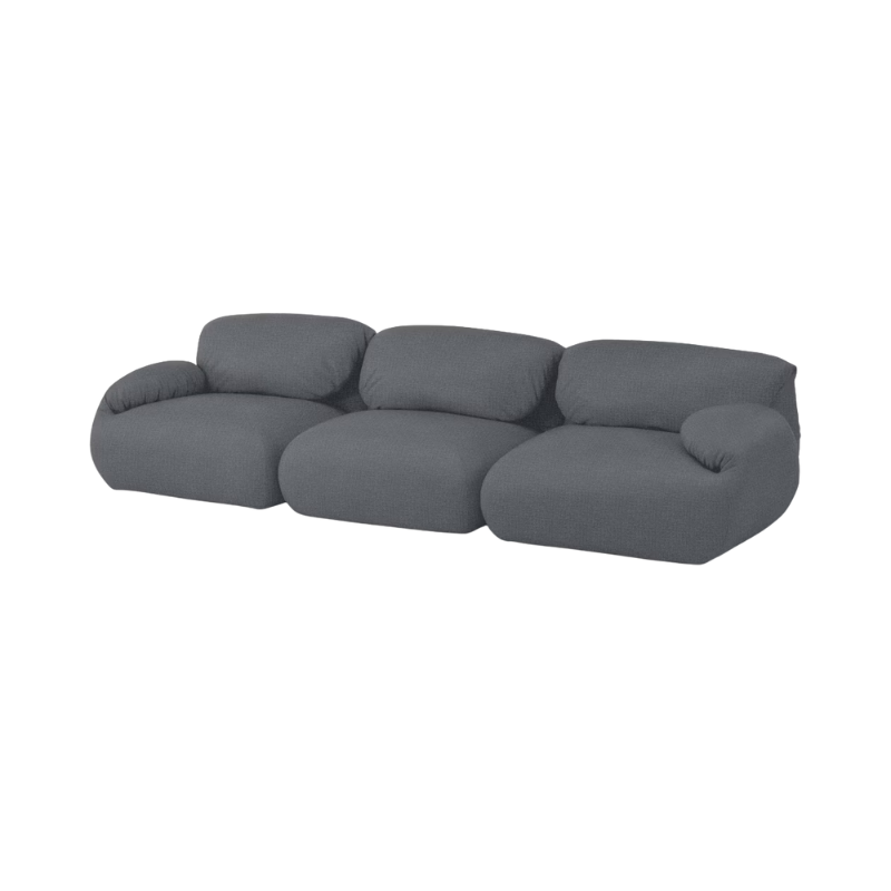 The Luva Modular Three Seater Sofa Pebble Weave Pumice from Herman Miller.