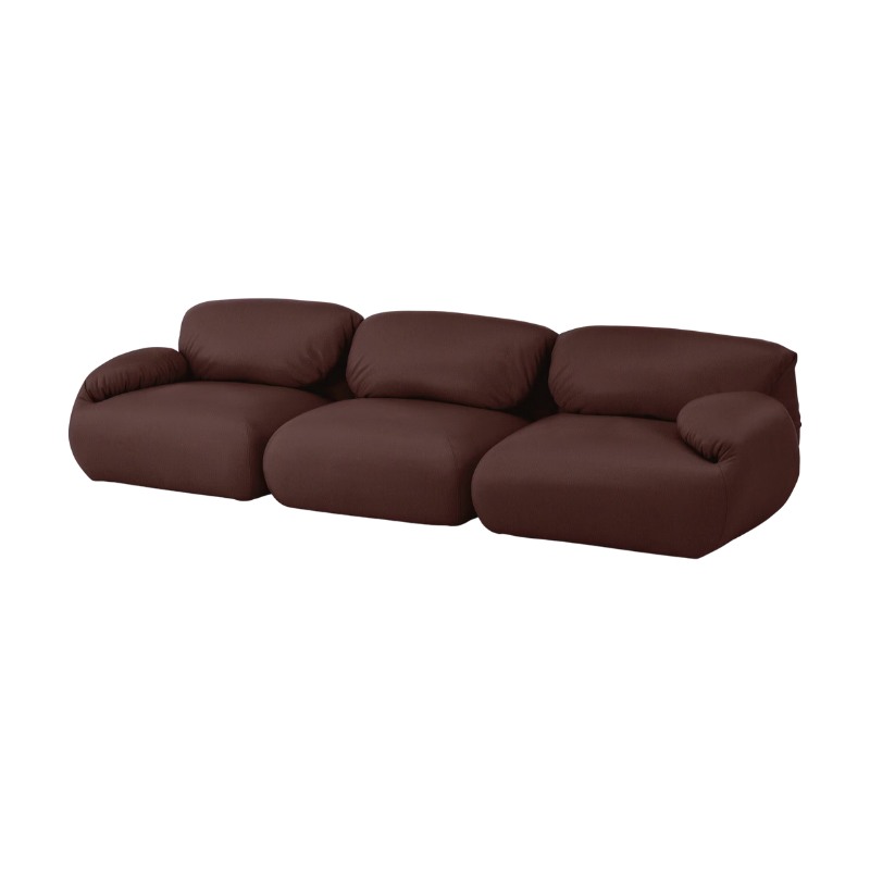 The Luva Modular Three Seater Sofa from Herman Miller with mantra prone leather upholstery.