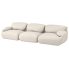 The Luva Three Seater Modular Sofa from Herman Miller in Warm White Whim upholstery.