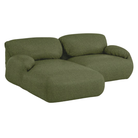 The left Luva Modular Two Seater Sectional from Herman Miller in Heathered Loden Cozy upholstery.