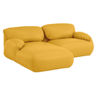 The left Luva Modular Two Seater Sectional from Herman Miller in Goldenrod Mode upholstery.