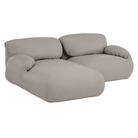 The left Luva Modular Two Seater Sectional from Herman Miller in Sycamore Mode upholstery.