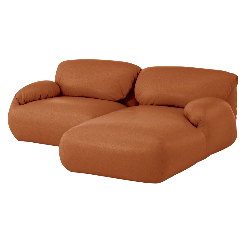 The Leather Luva Modular Two Seater Sectional Prone Leather Bricolage Right from Herman Miller.