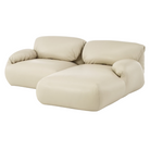 The Leather Luva Modular Two Seater Sectional Prone Leather Timbre Right from Herman Miller.
