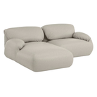 The left Luva Modular Two Seater Sectional from Herman Miller with shell mode upholstery.