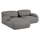 The left Luva Modular Two Seater Sectional from Herman Miller in Pewter Whim upholstery.