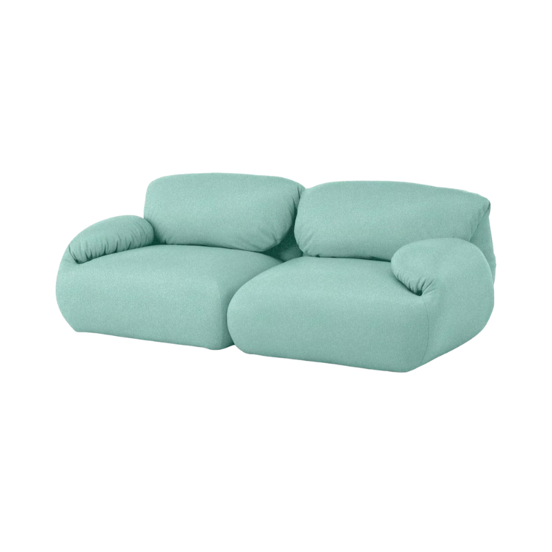 The Luva Modular Two Seater Sofa Beck Sea Glass from Herman Miller.