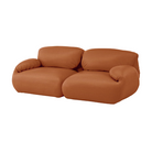 The Luva Modular Two Seater Sofa with bricolage prone leather upholstery from Herman Miller.