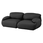 The Luva Modular Two Seater Sofa from Herman Miller in Heathered Black Cozy upholstery.