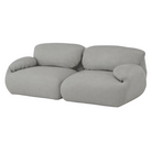 The Luva Modular Two Seater Sofa from Herman Miller in Heathered Cool Grey Cozy upholstery.