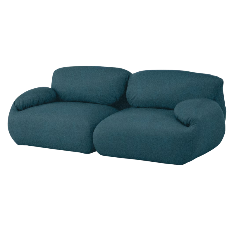 The Luva Modular Two Seater Sofa from Herman Miller in Heathered Lagoon Cozy upholstery.
