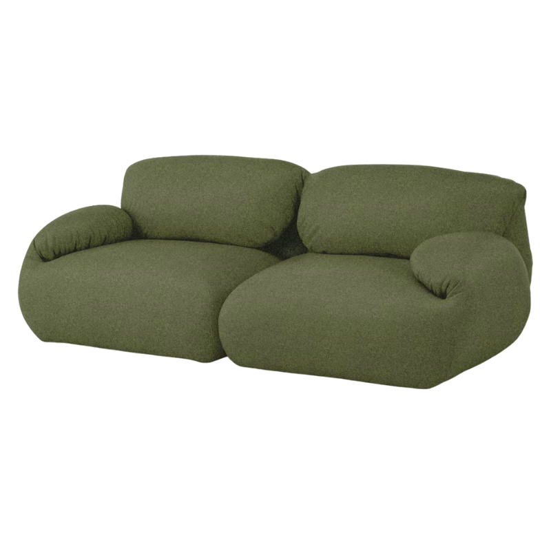 The Luva Modular Two Seater Sofa from Herman Miller in Heathered Loden Cozy upholstery.
