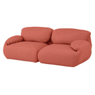 The Luva Modular Two Seater Sofa from Herman Miller in Heathered Persimmon Cozy upholstery.